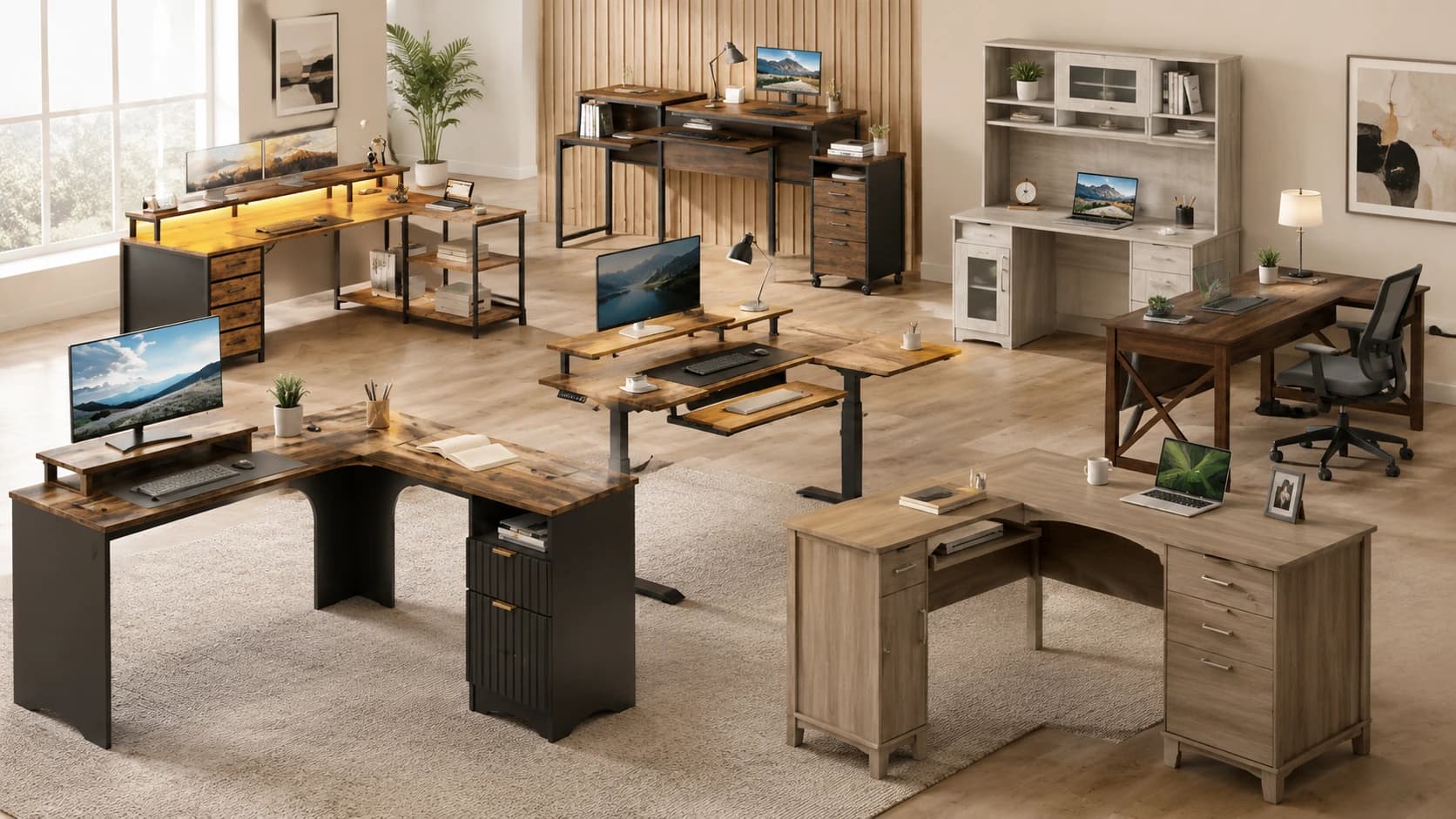 Best L-Shaped Wood Desks for Home Office in 2026