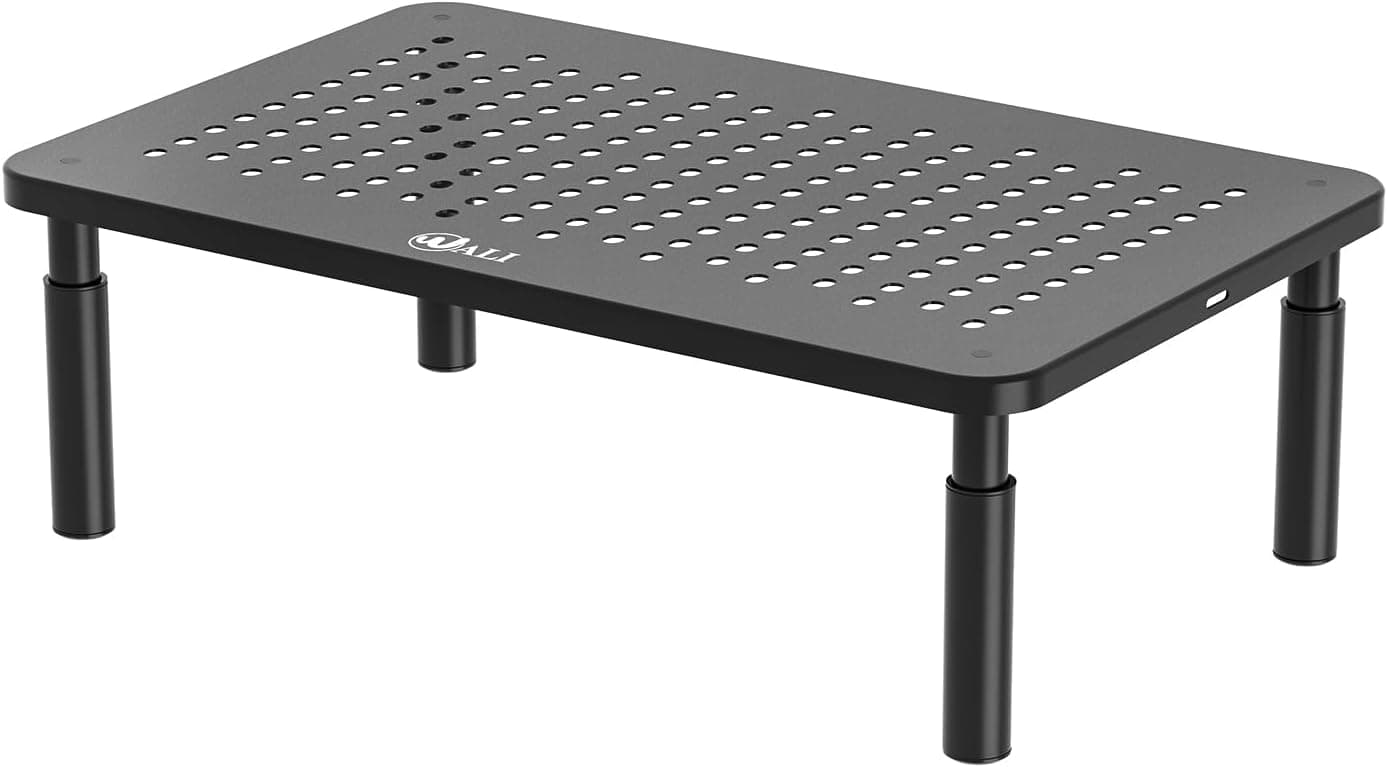 WALI Computer Monitor Stand for Desk, 3 Height Adjustable (STT003)