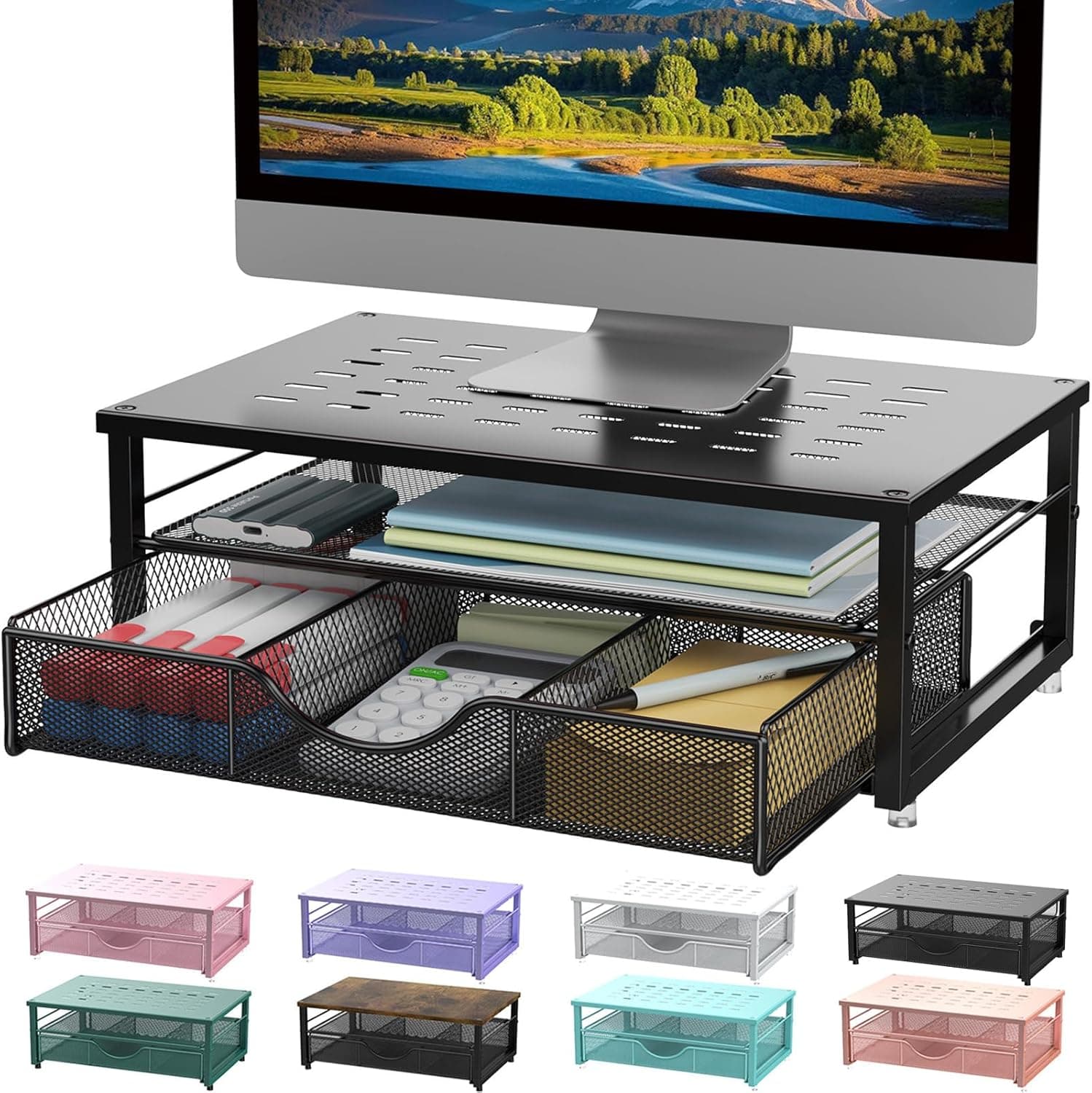 gianotter Monitor Stand Riser, with Drawer
