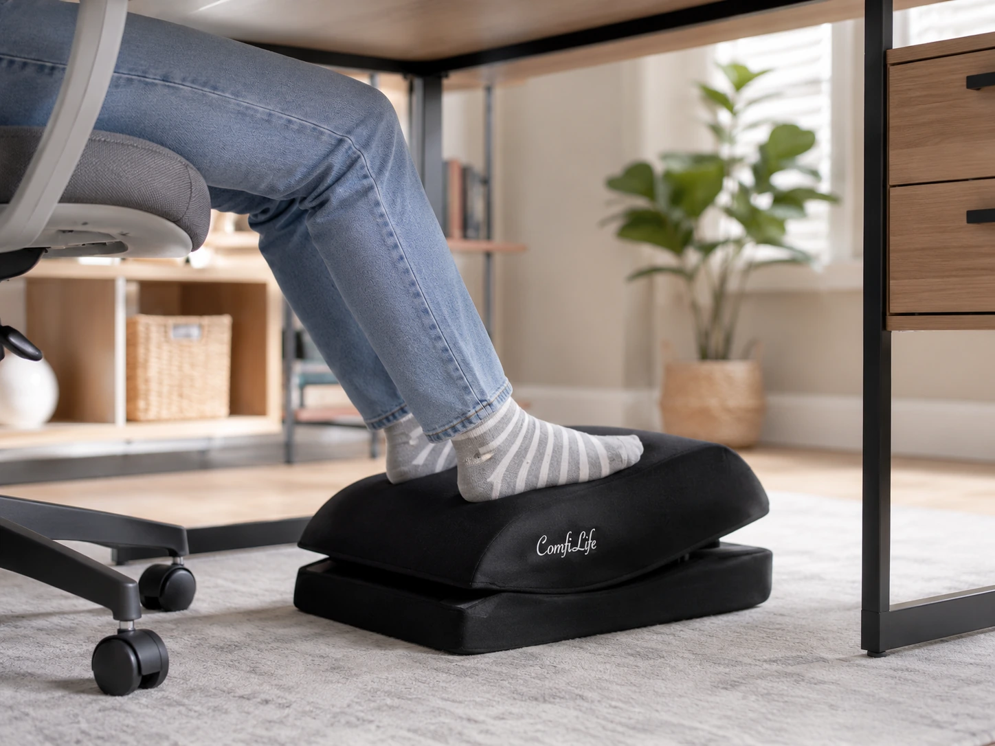 ComfiLife Adjustable Height Foot Rest Under Desk