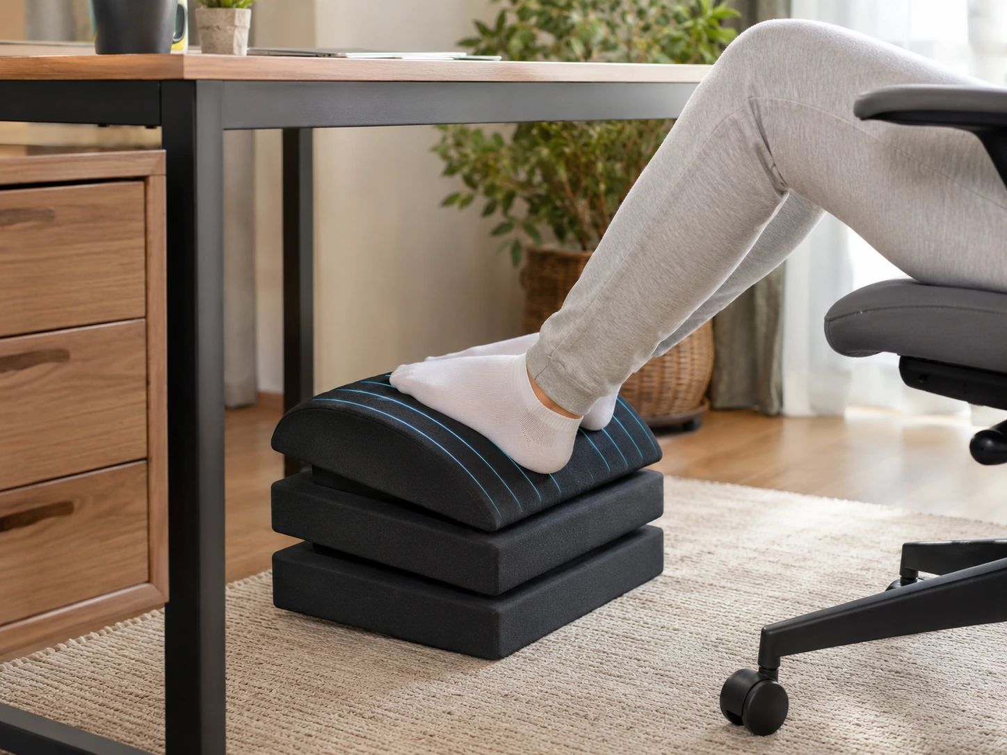 TranquilRelax Adjustable Foot Rest Under Desk
