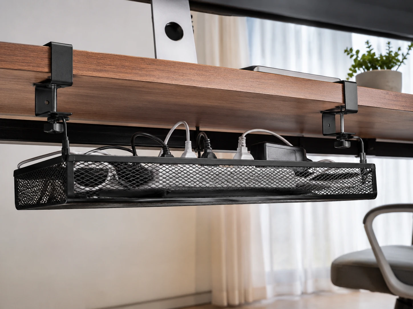 Litwaro Under-Desk Metal Mesh Cable Tray
