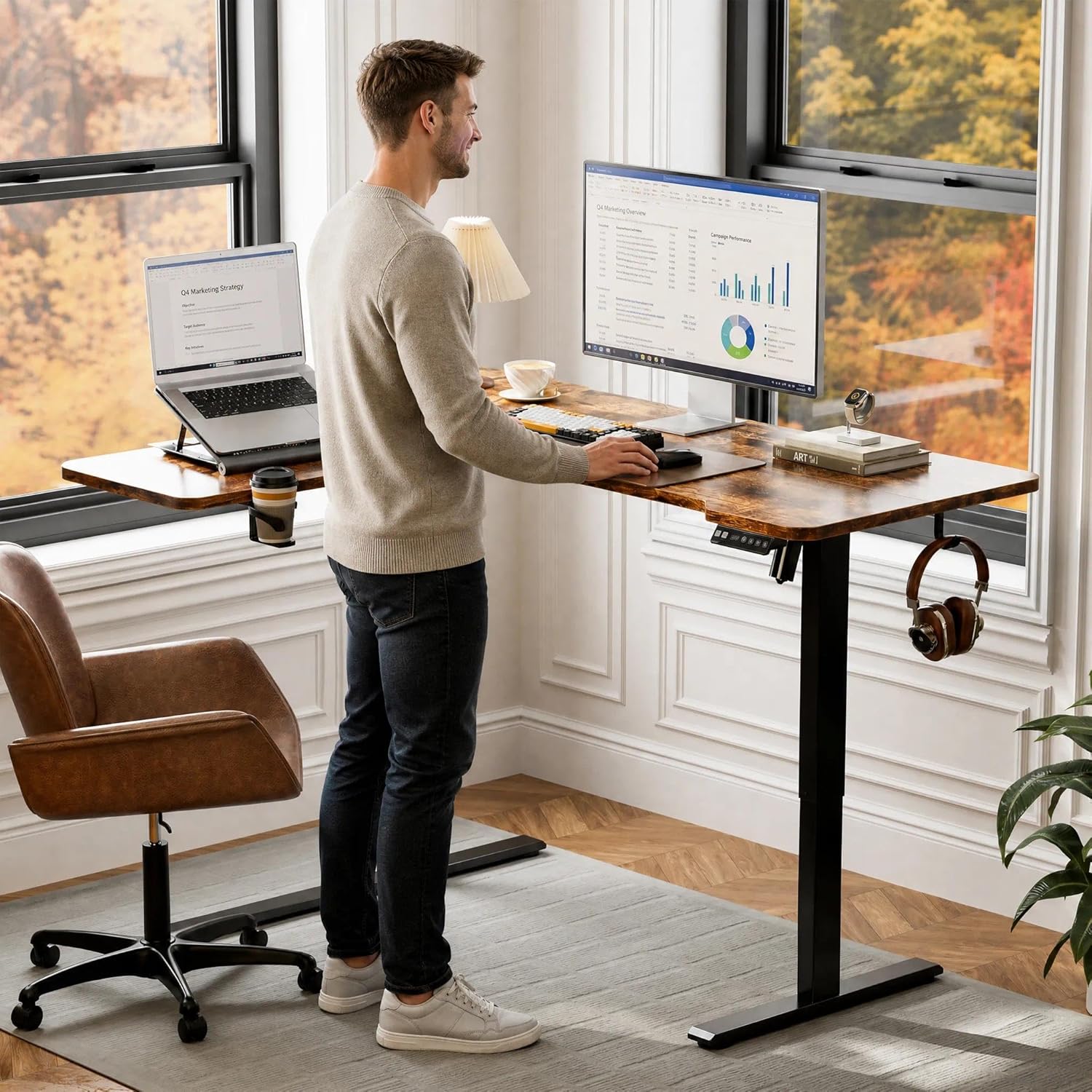 Acrolix L-Shaped Standing Desk 59x40 inch