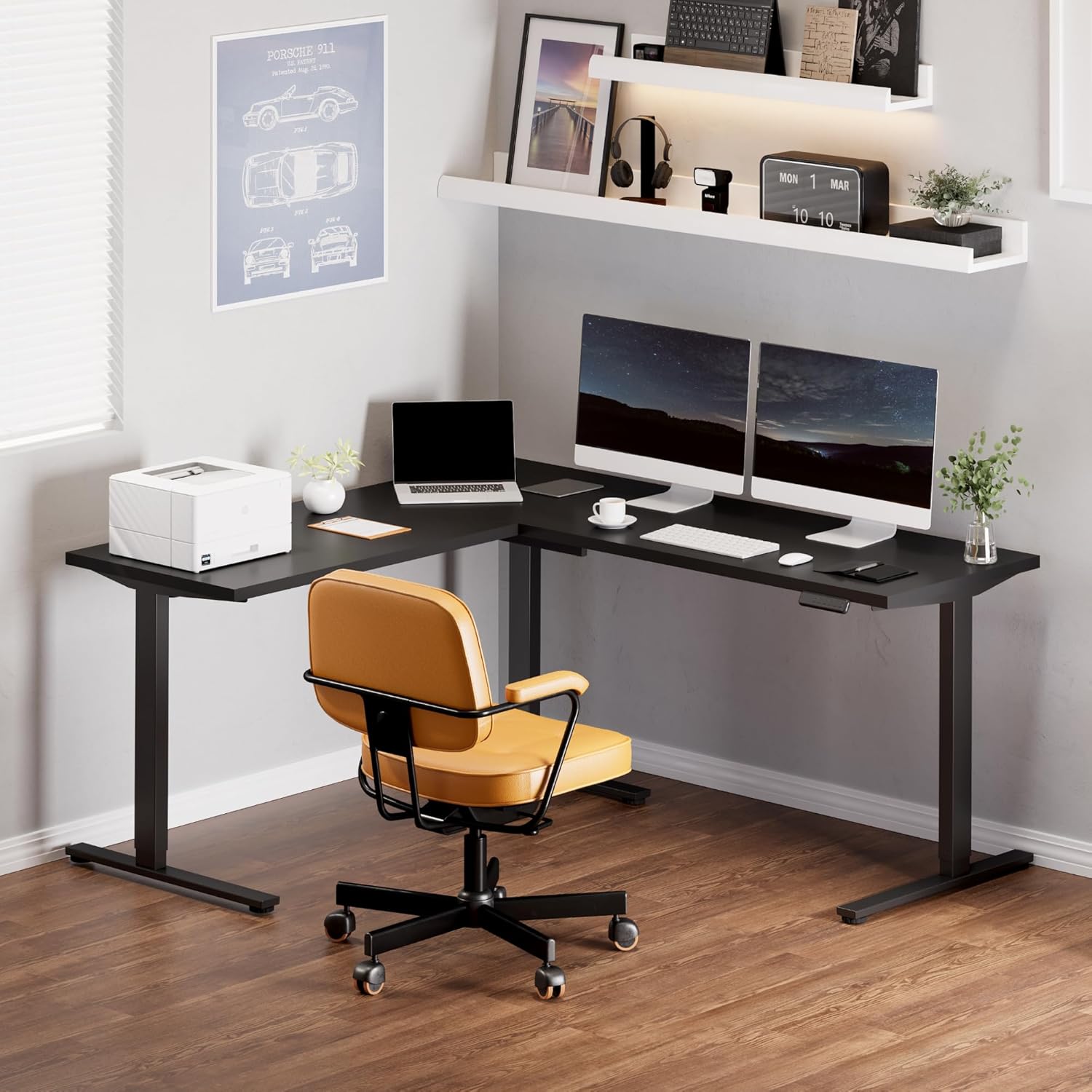 FLEXISPOT L-Shaped Standing Desk 71x63 inch