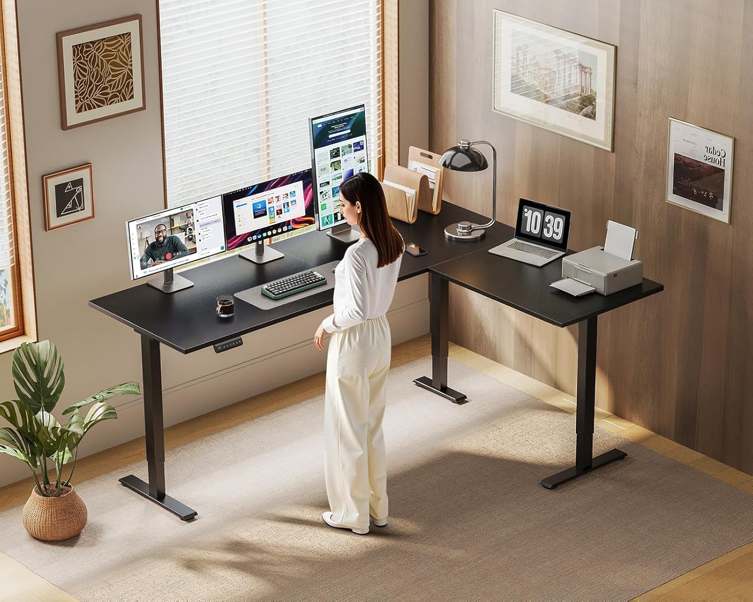 OffiGo L-Shaped Standing Desk 63 inch