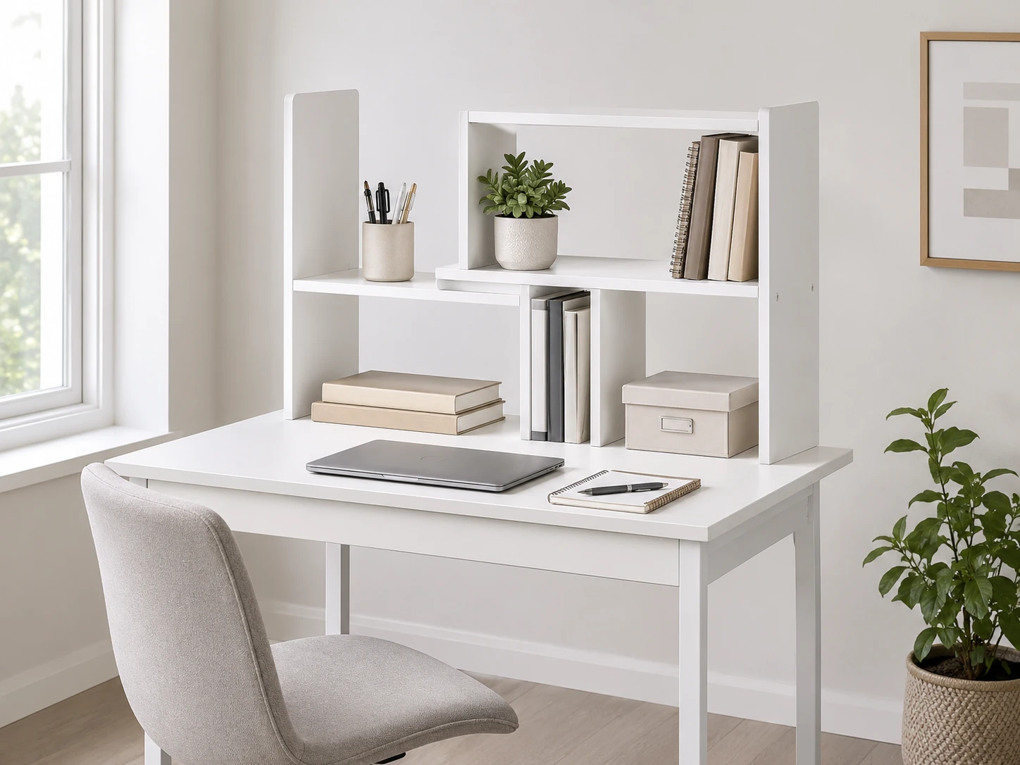 Furinno Classic Desk Hutch 5-Shelf Organizer