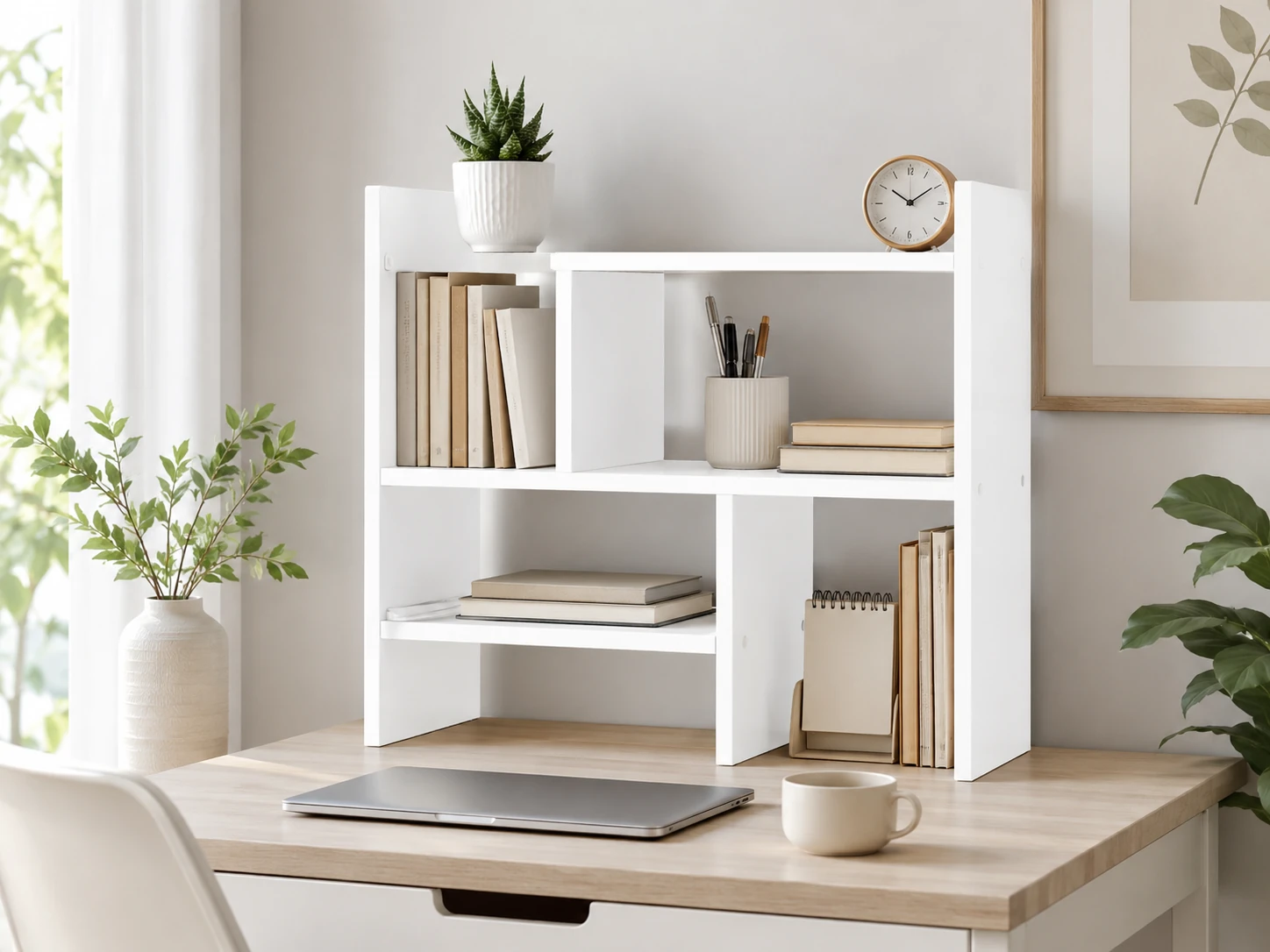 YIGANG 3-Tier Desktop Bookshelf Hutch, 29-inch Wide
