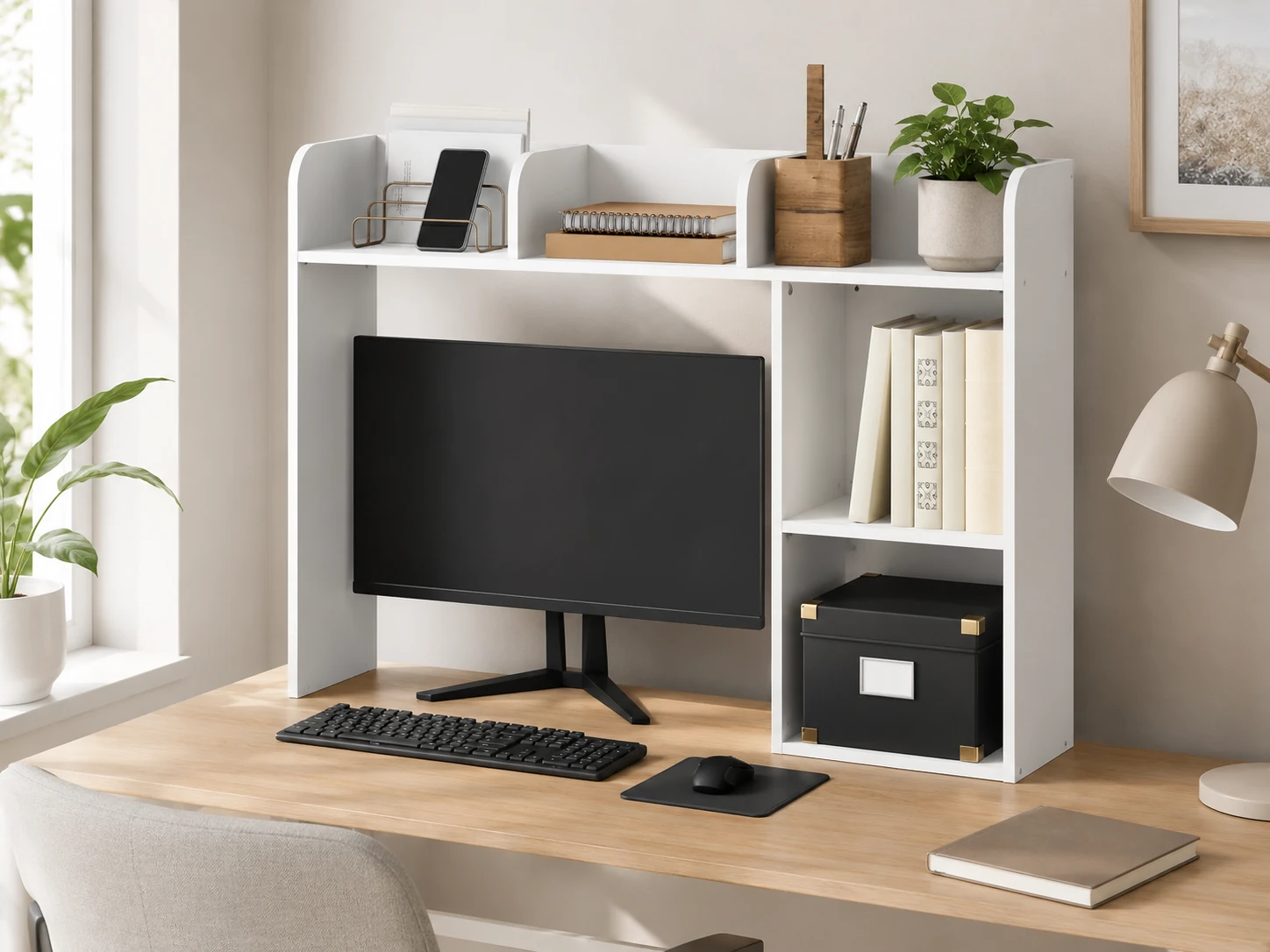 Furinno Classic 5-Shelf Desktop Hutch, 37-inch Wide