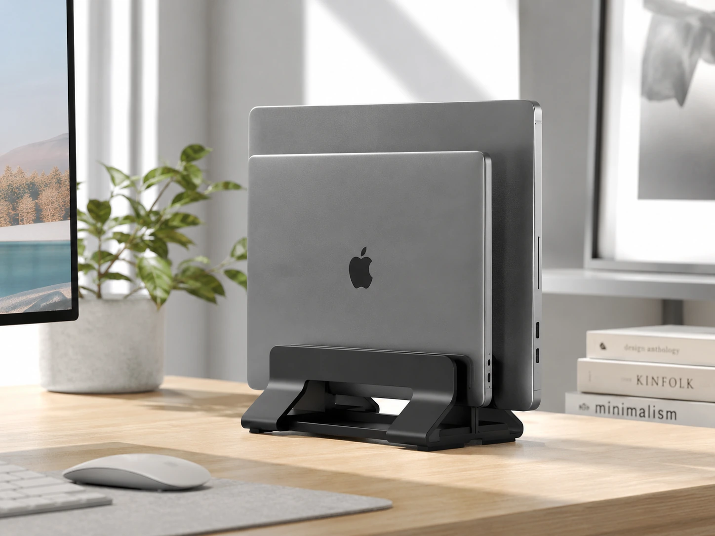 Psitek Dual Aluminum Laptop Stand (Black)