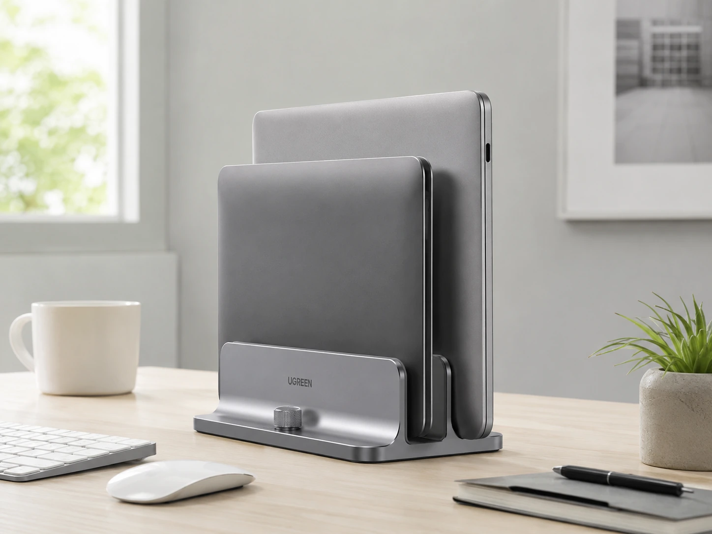 UGREEN 2-Slot Vertical Laptop Stand