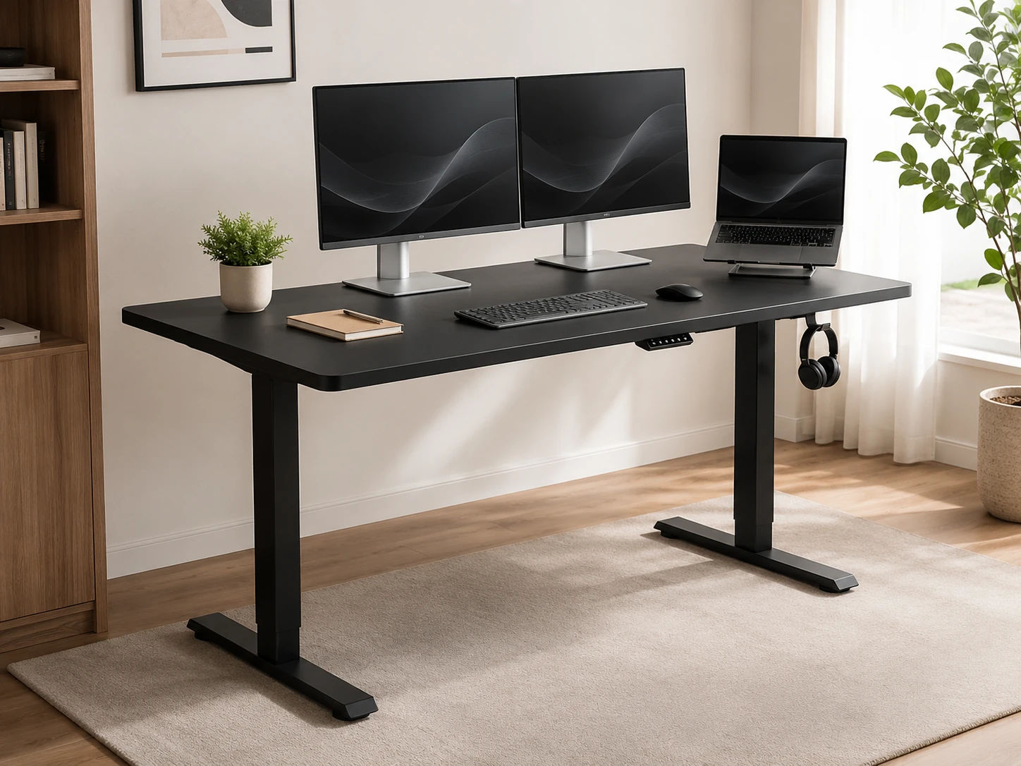 FlexiSpot EN1 One-Piece Electric Standing Desk, 48x30"