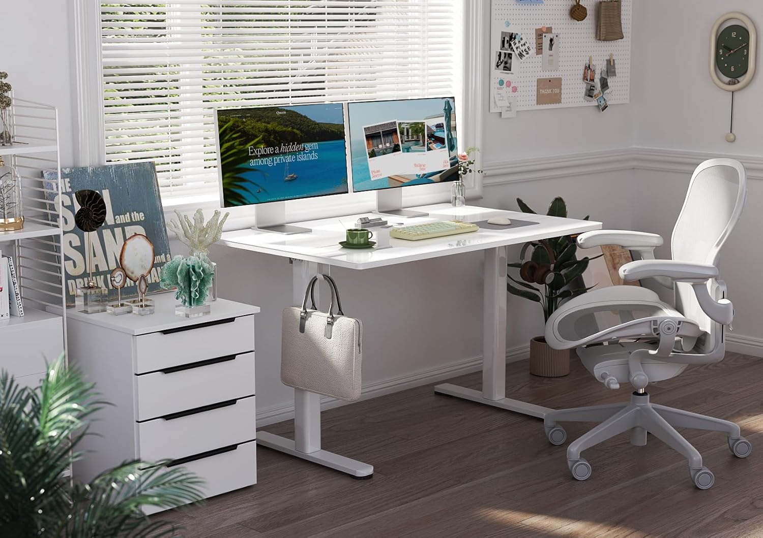 Claiks 48 inch Glass Standing Desk