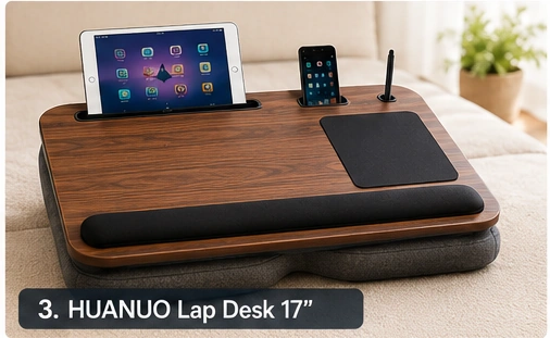 HUANUO 17 Inch Lap Desk with Mouse Pad