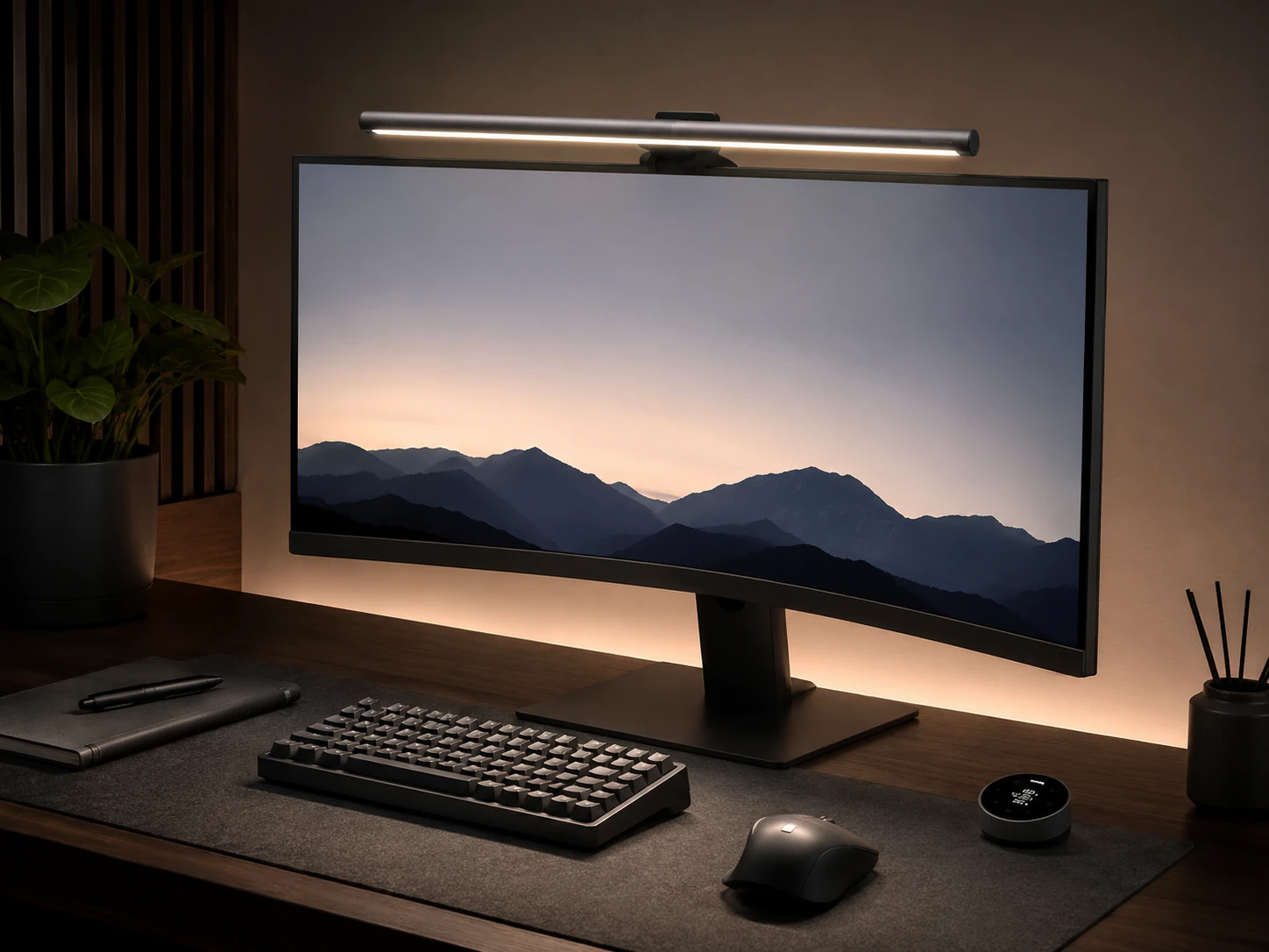 BenQ ScreenBar Halo 2, Backlight, Motion Sensor, Curved