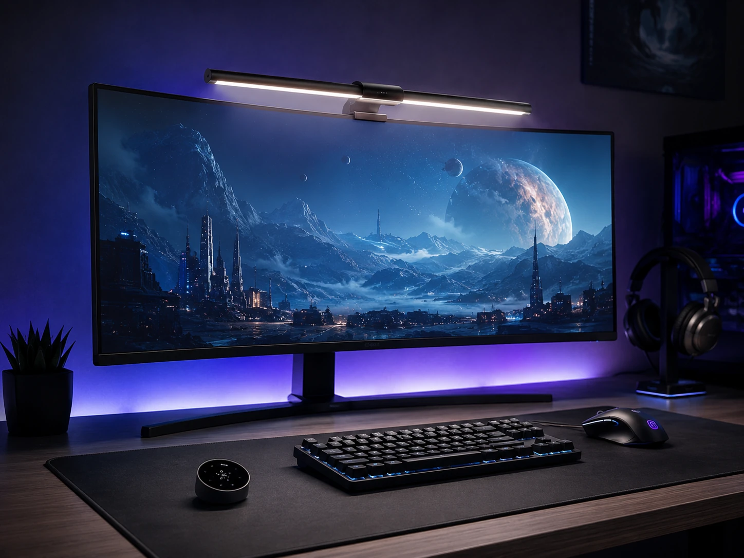 BenQ ScreenBar Halo 2, Backlight, Wireless Dial, Motion Sensor