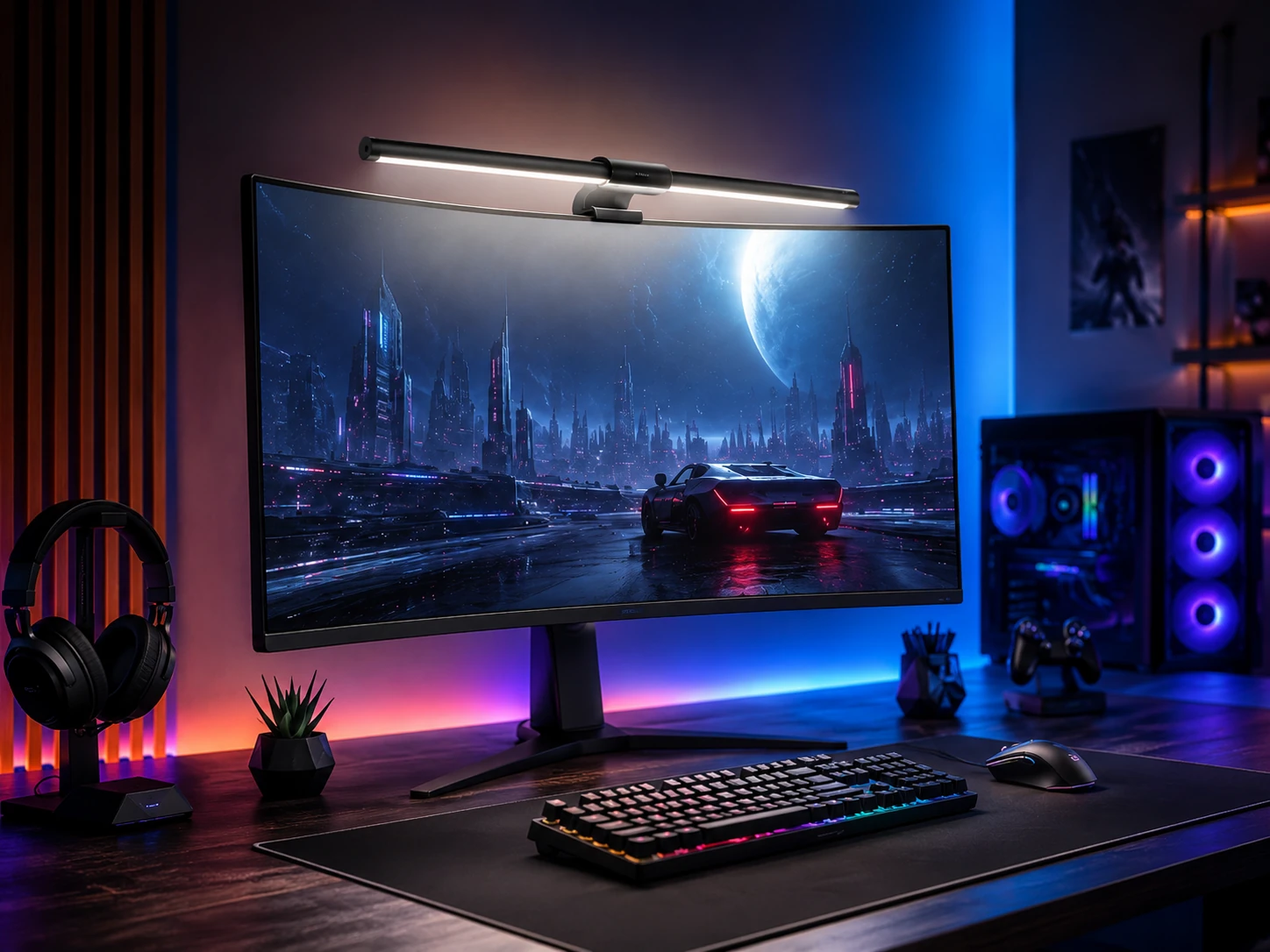 BenQ ScreenBar Pro, Motion Sensor, USB-C, 1000 Lux
