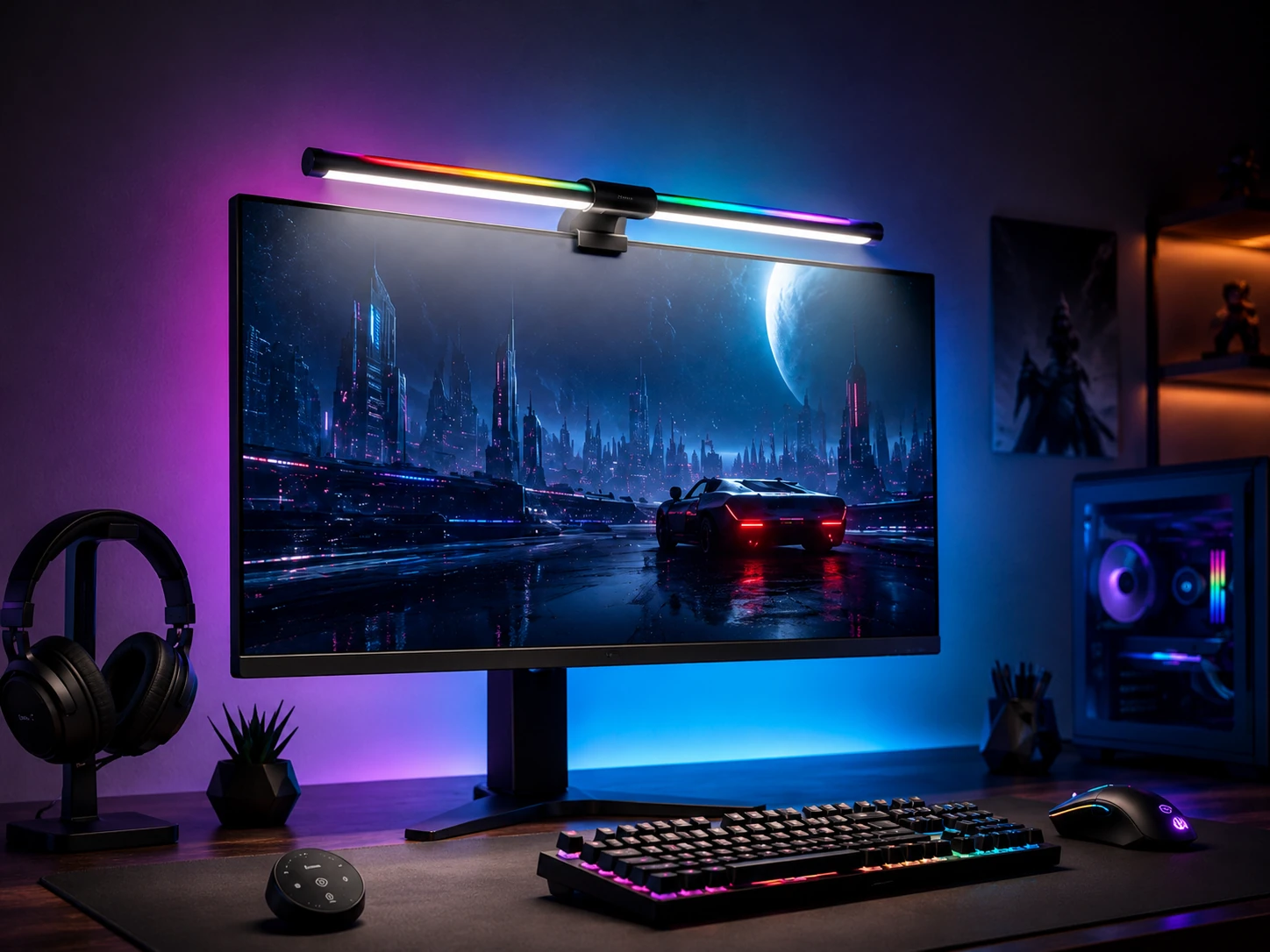 Quntis RGB Pro+ Monitor Light Bar, 20-inch, 15 RGB Modes