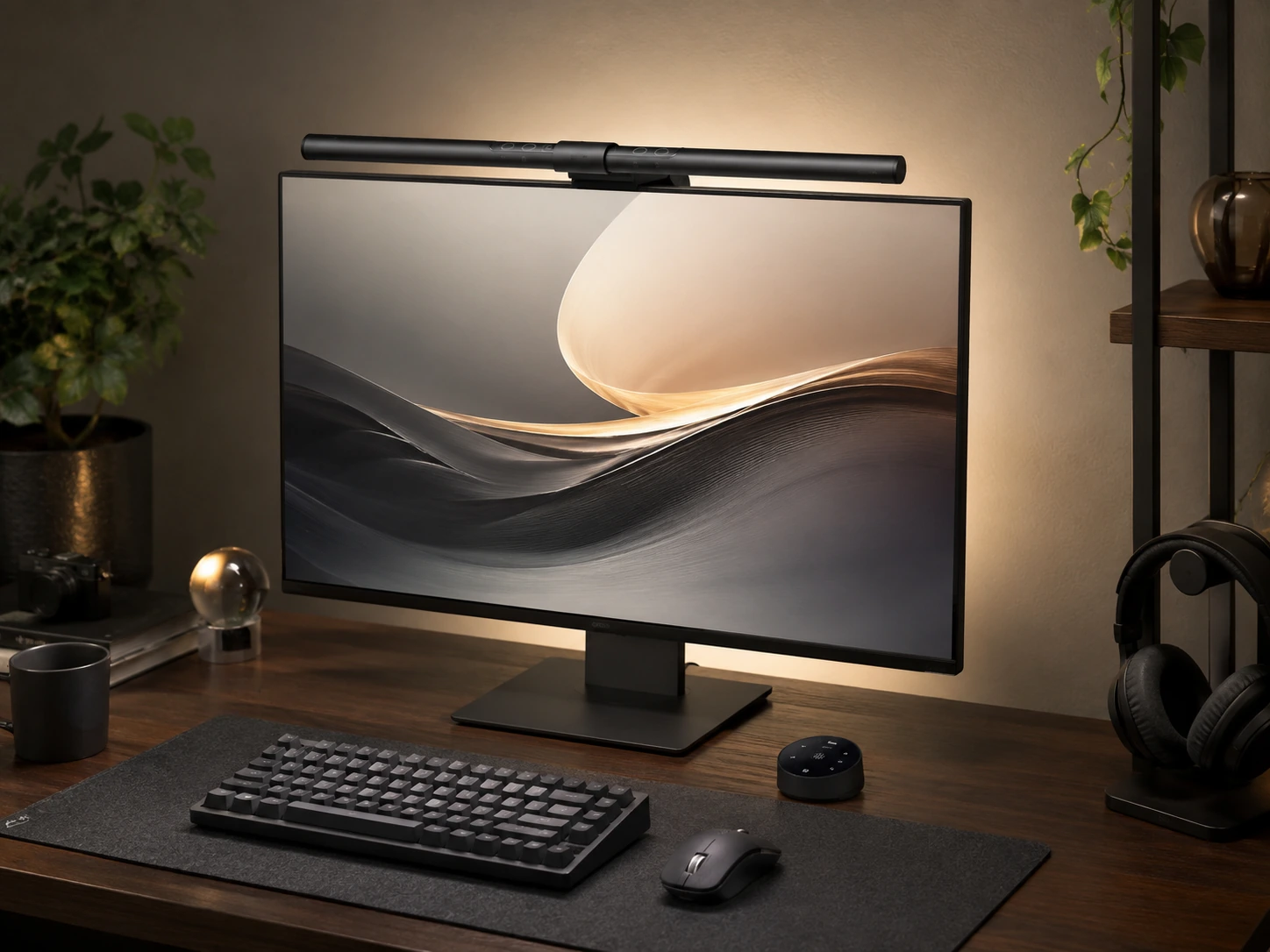 BenQ ScreenBar Halo 2, Backlight, Wireless Dial, Curved Monitor