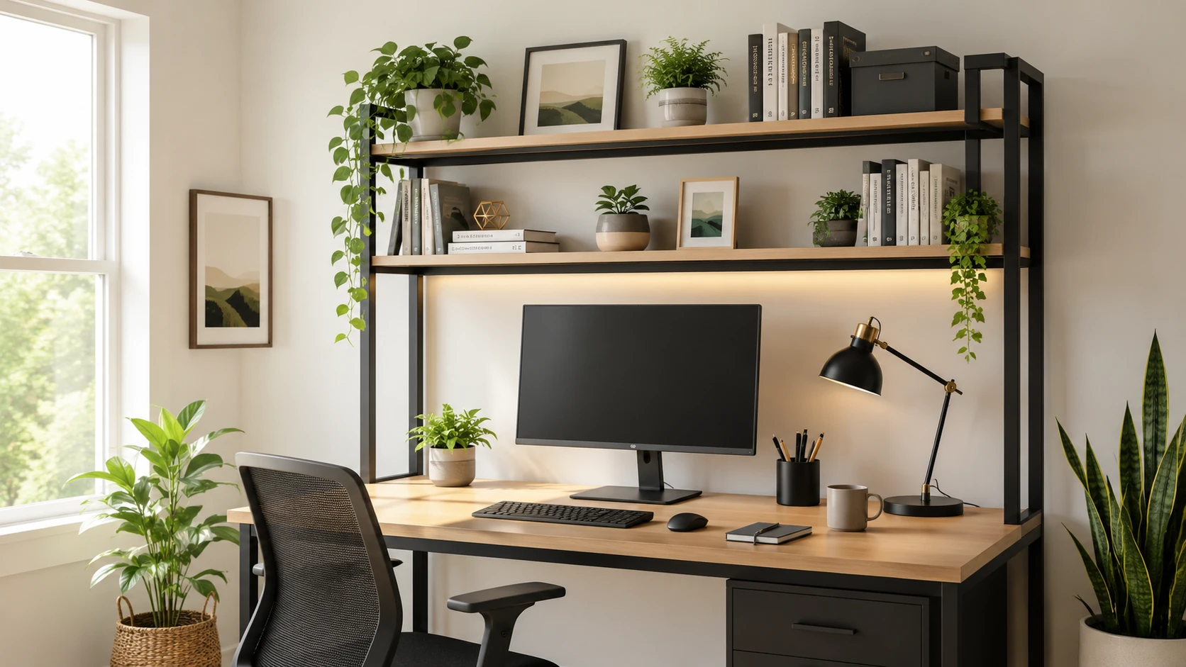 Best over desk shelves for home offices