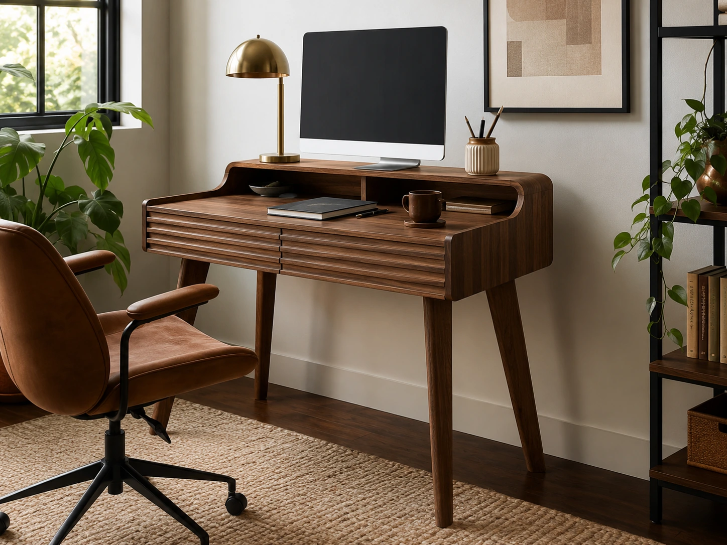 Max and Lily Solid Wood Desk 40 Inches