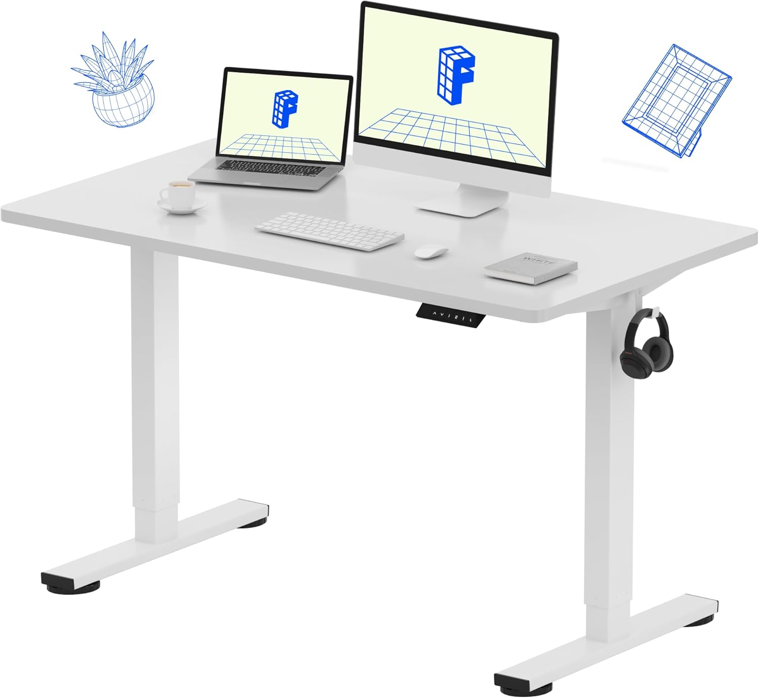 FLEXISPOT EN1 48 inch White Standing Desk