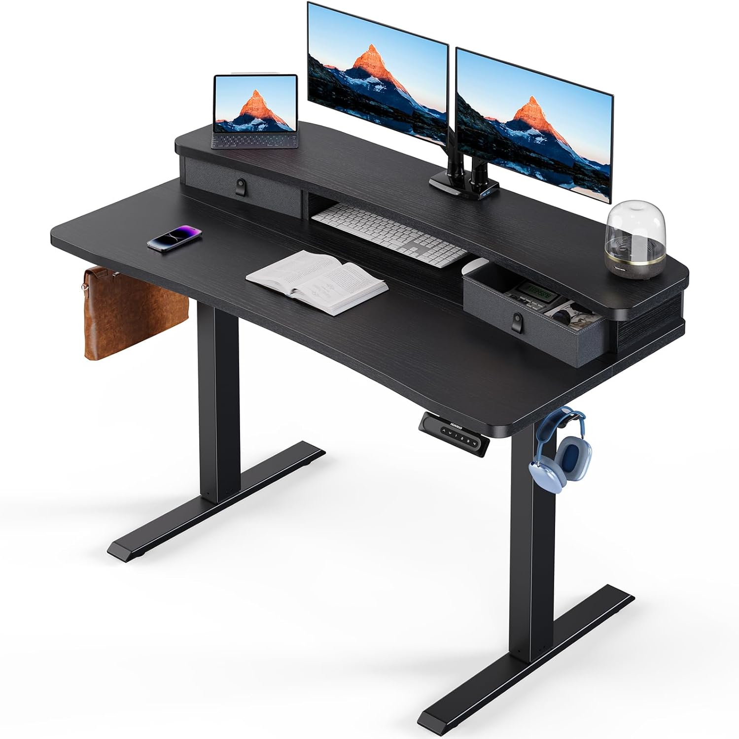 HUANUO 48x24 inch Standing Desk with 2 Drawers