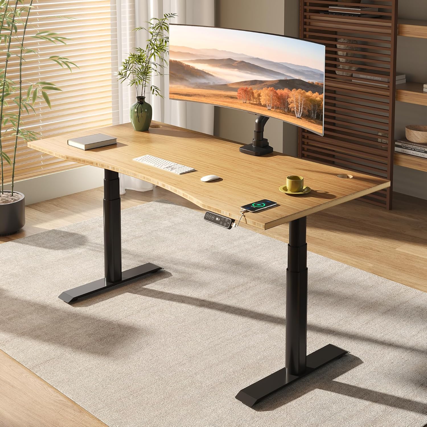 FLEXISPOT E6 Pro Bamboo Standing Desk