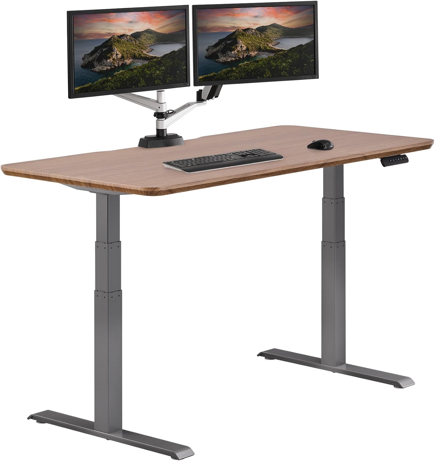 Vari Electric Standing Desk 60 inch Walnut + Slate