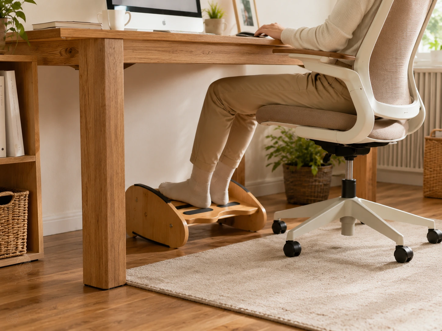 Amazer Bamboo Footrest 2-in-1